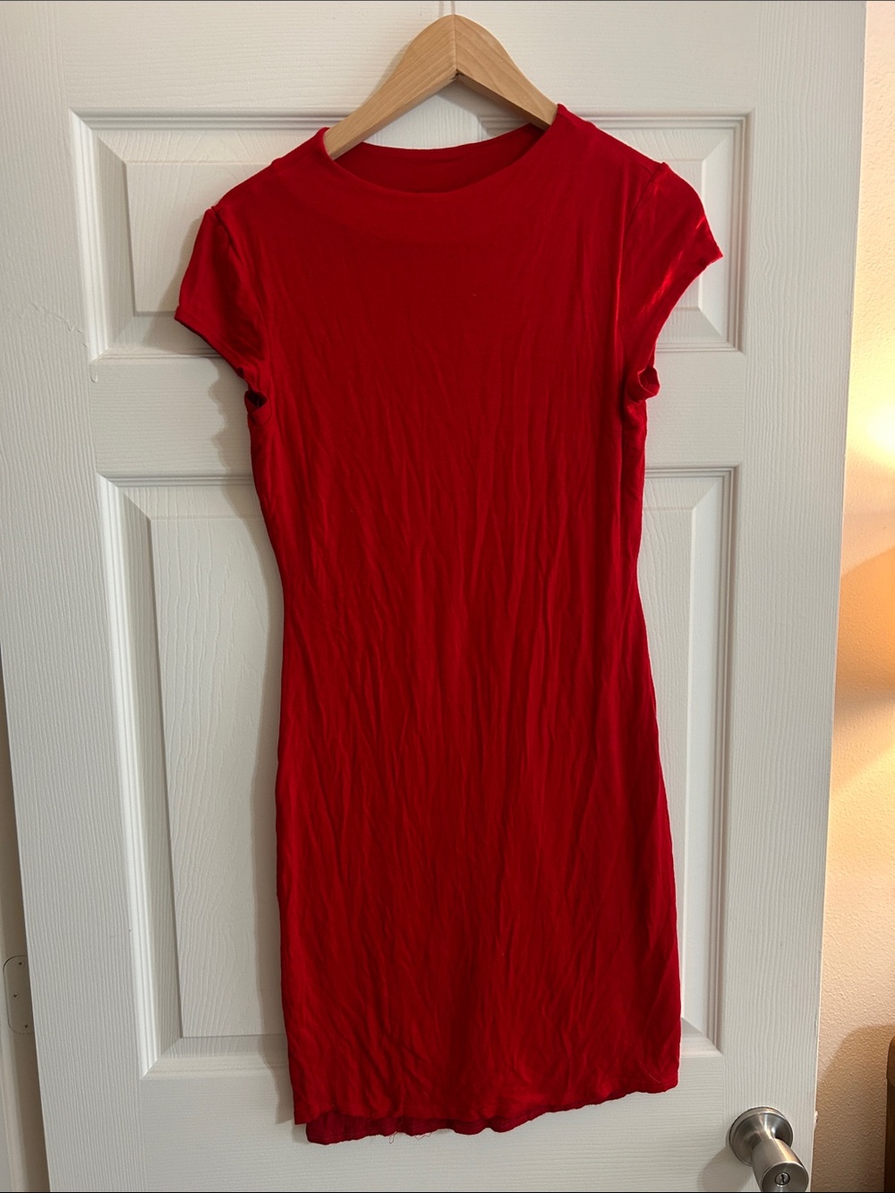 Joe & Elle Red Slim Short Sleeve Mini Dress
